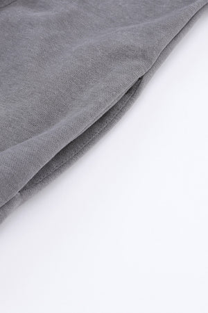 Gray Mineral Wash Twist Butterfly Oversize Sweatshirt