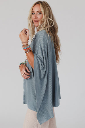 Black Textured Lace Trim Open Front Kimono Cardigan