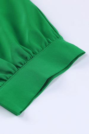 Green 3/4 Batwing Sleeve Oversize Button Up Shirt