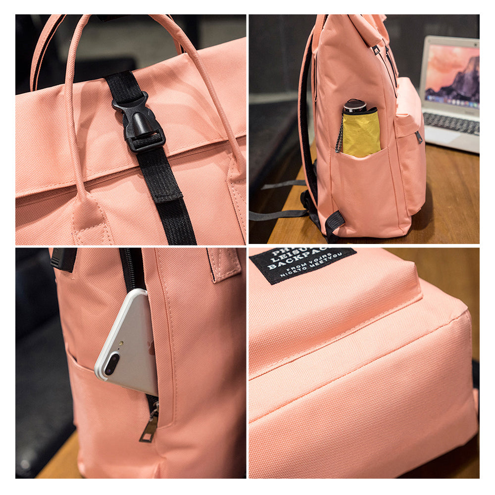 Oxford Large-capacity Schoolbag Female Student USB Charging Port Korean Fashion Backpack Multifunctional Outdoor Travel Bag