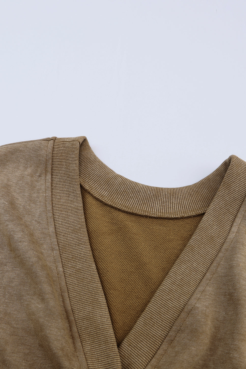 Gray Mineral Wash Twist Butterfly Oversize Sweatshirt