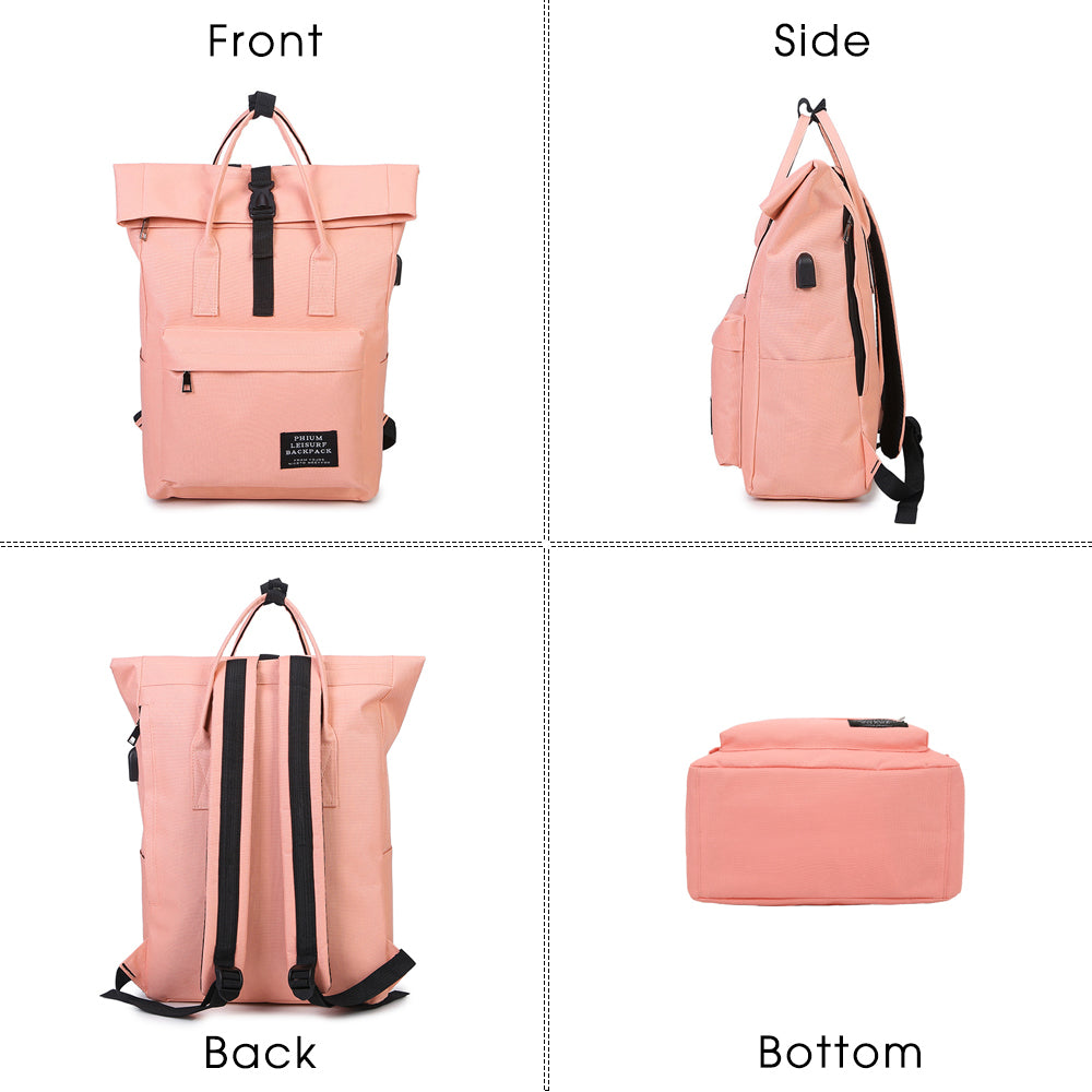 Oxford Large-capacity Schoolbag Female Student USB Charging Port Korean Fashion Backpack Multifunctional Outdoor Travel Bag