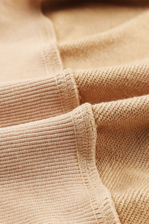 Green Drop Shoulder Ribbed Trim Oversized Sweatshirt