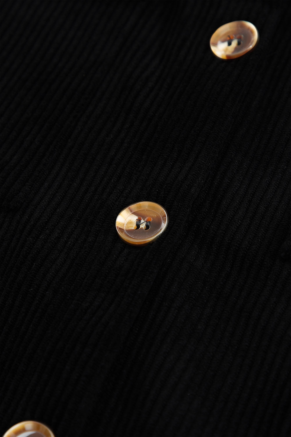 Beige Button Up Patch Pocket Corduroy Shacket