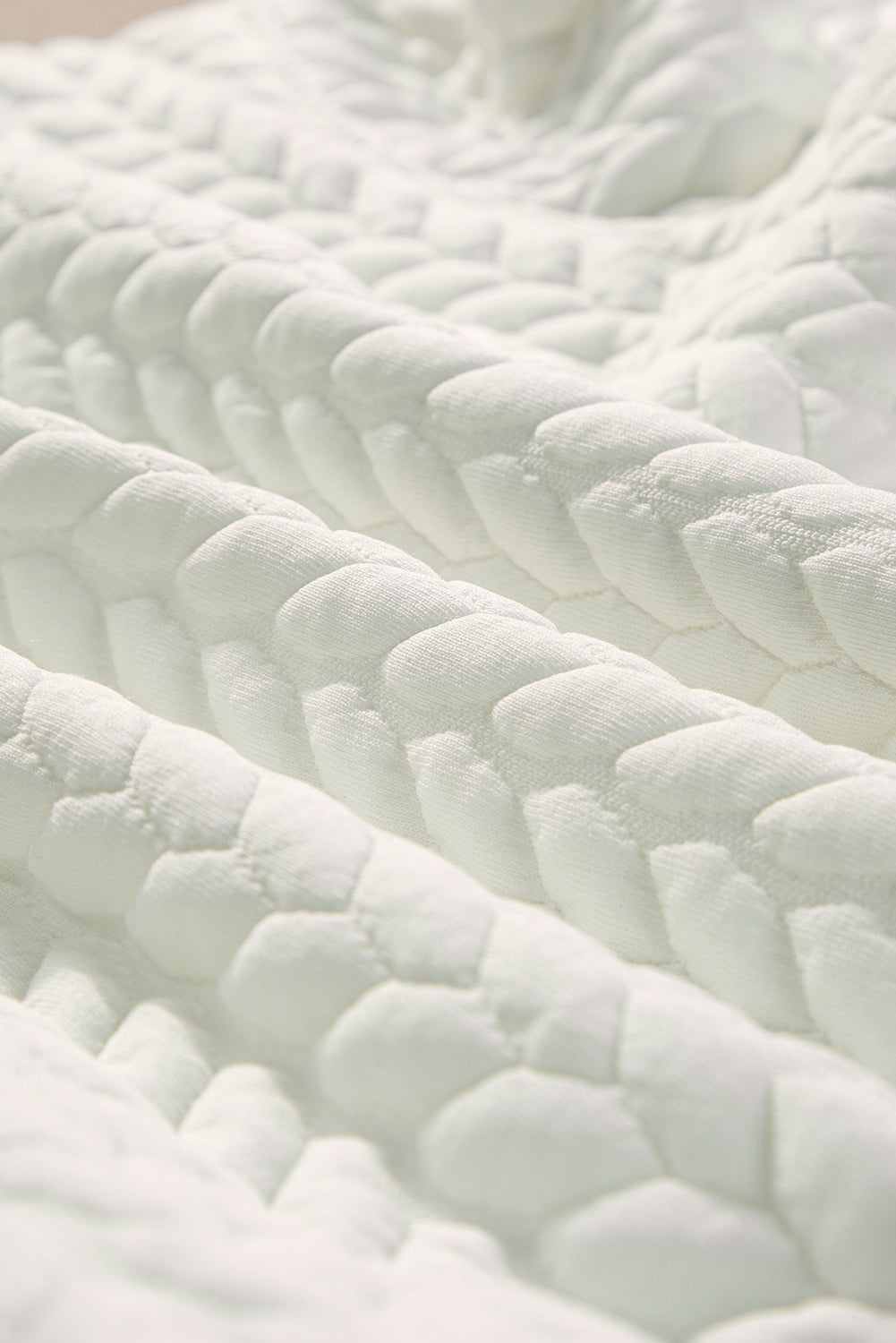 White Merry and Bright Quilted Sweatshirt