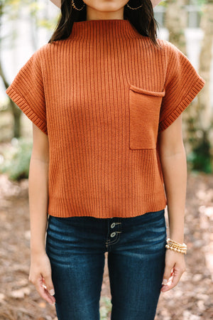 Green Patch Pocket Ribbed Knit Short Sleeve Sweater