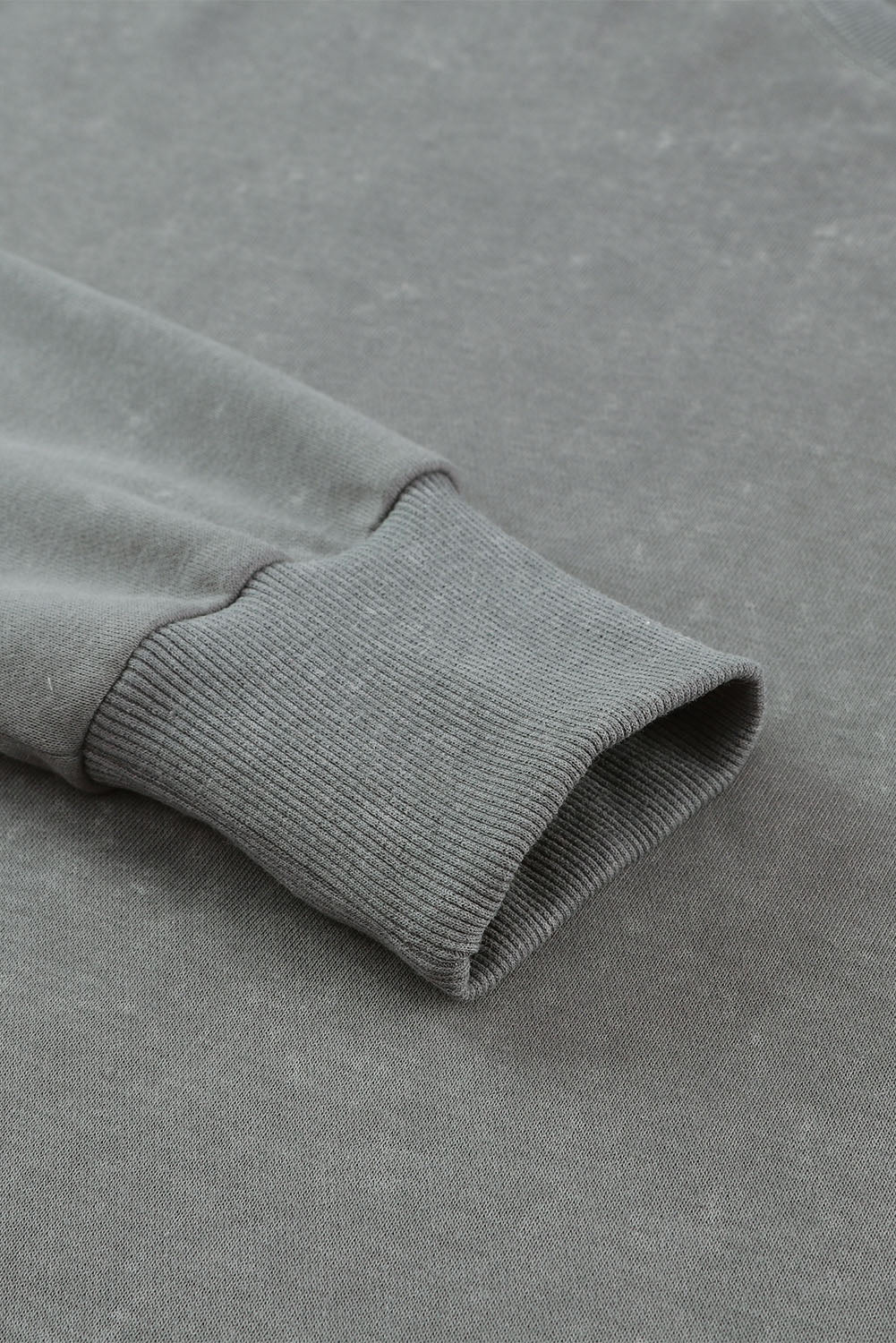 Green Drop Shoulder Ribbed Trim Oversized Sweatshirt