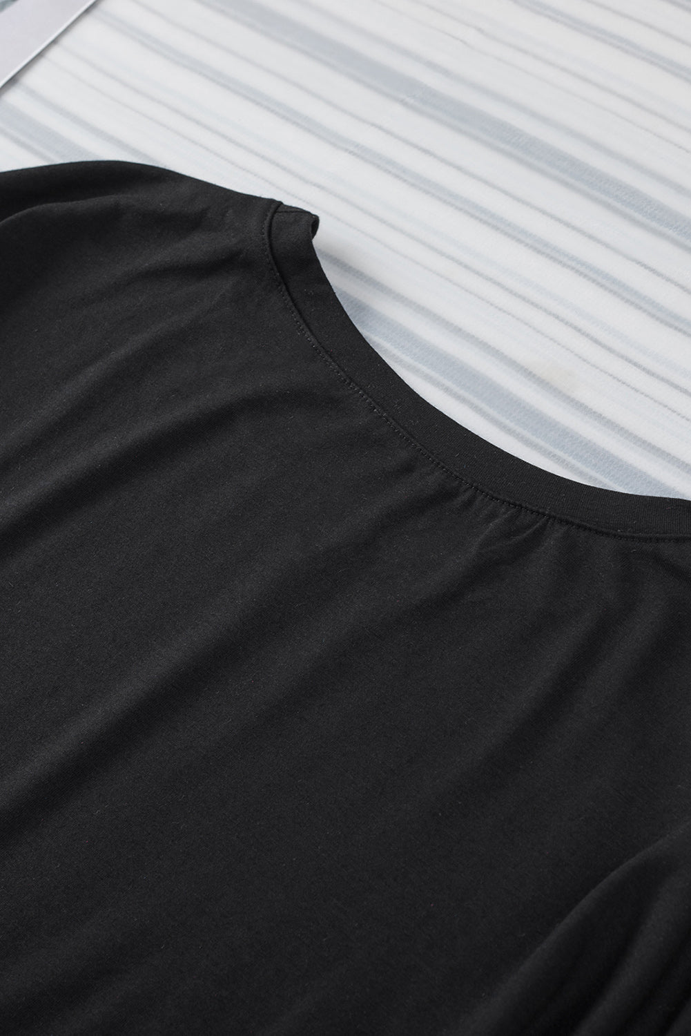 White Solid Color Casual Bubble Sleeve Blouse