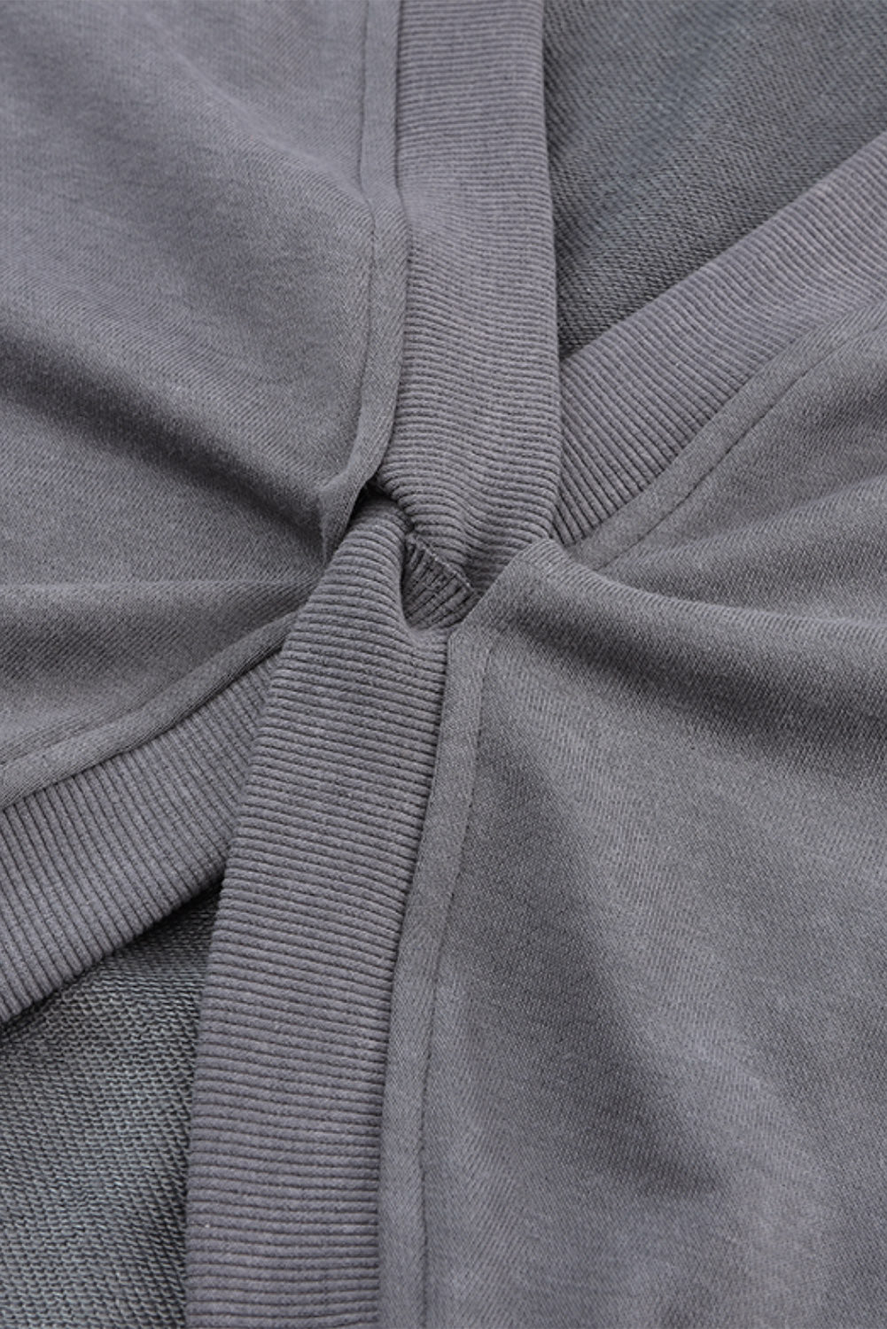 Gray Mineral Wash Twist Butterfly Oversize Sweatshirt