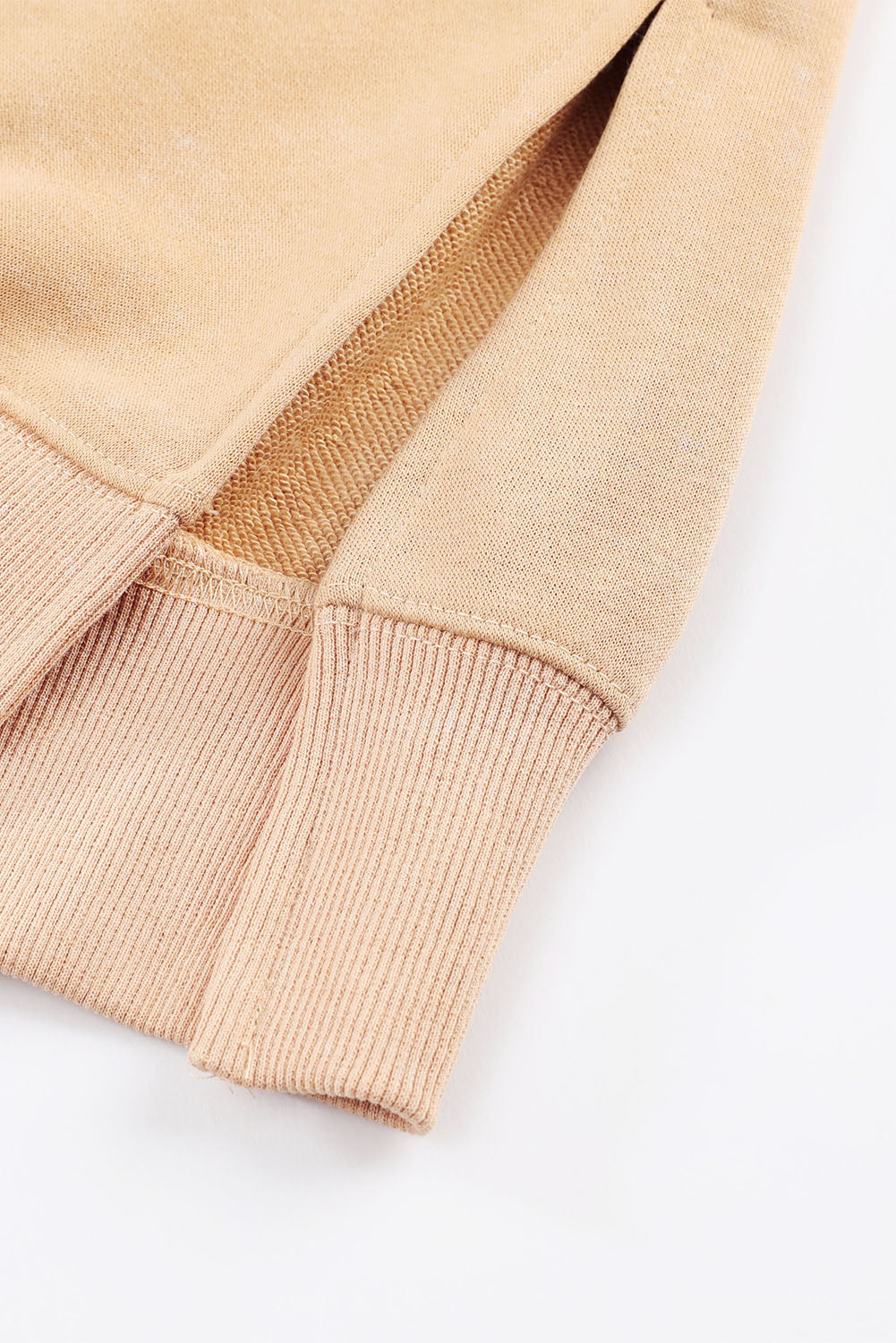 Green Drop Shoulder Ribbed Trim Oversized Sweatshirt