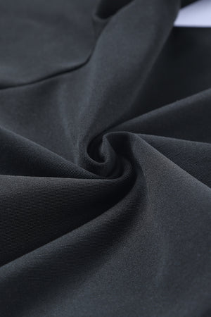 Black High Waist Pleated Pocket Leggings