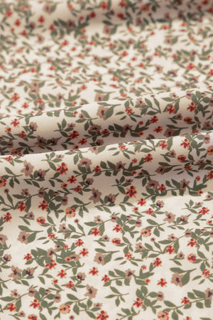 Floral Print Puff Sleeve Smocked Top