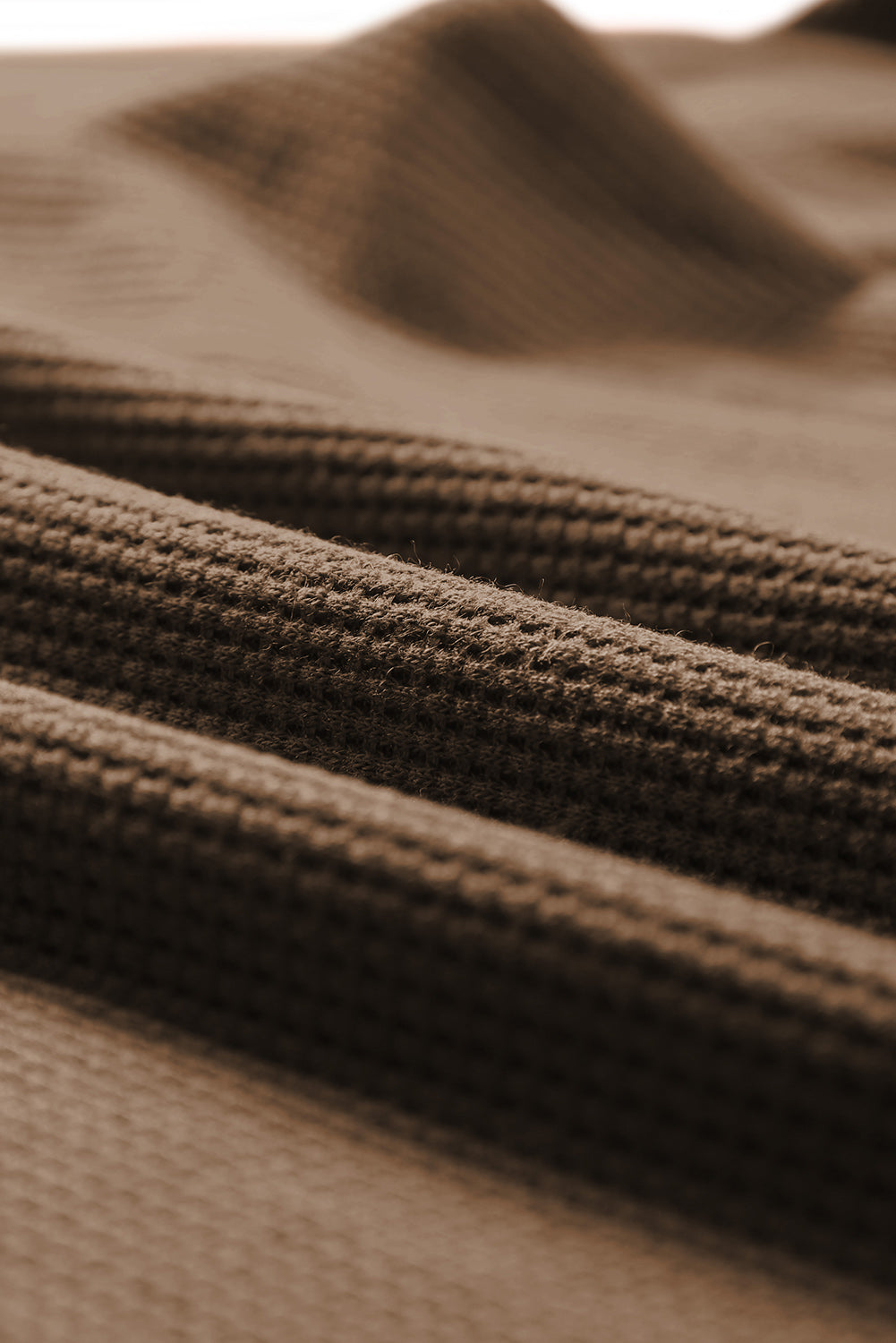 Pink Waffle Texture Casual Square Neck Pullover Top