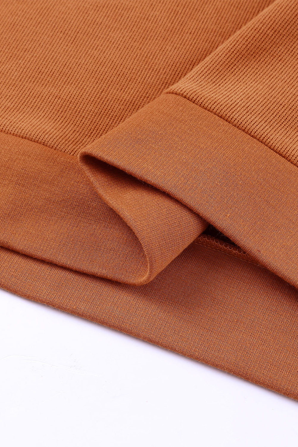Orange Basic & Casual Button Front Pullover Hoodie