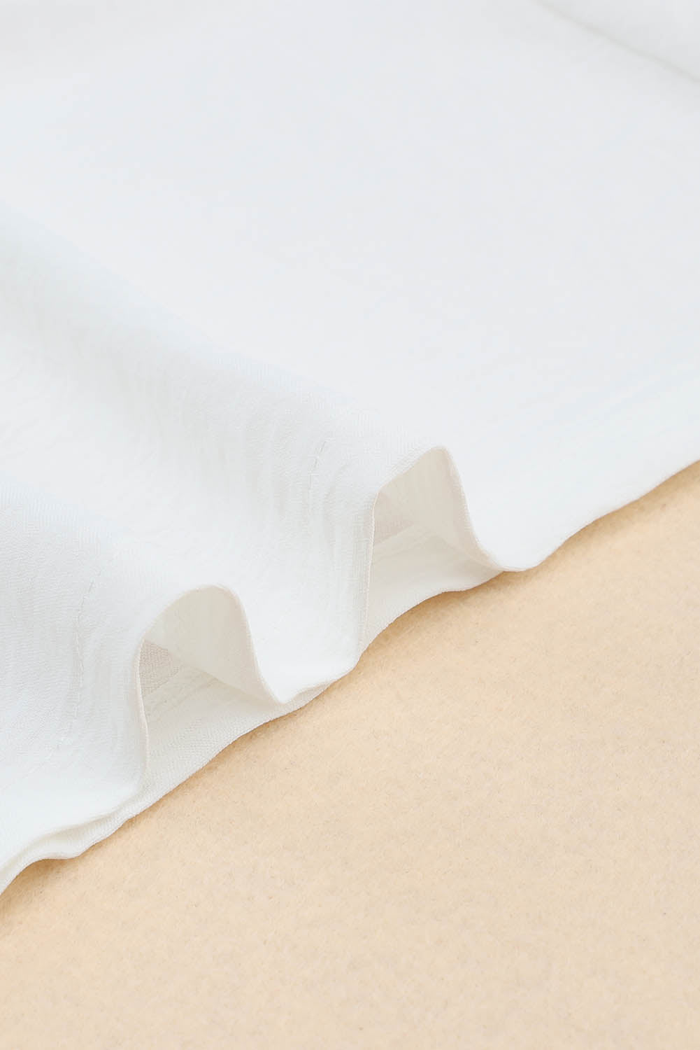 Red Smocked Pockets High Waisted Beach Pants