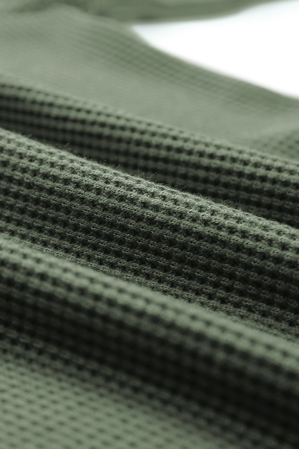 Pink Waffle Texture Casual Square Neck Pullover Top