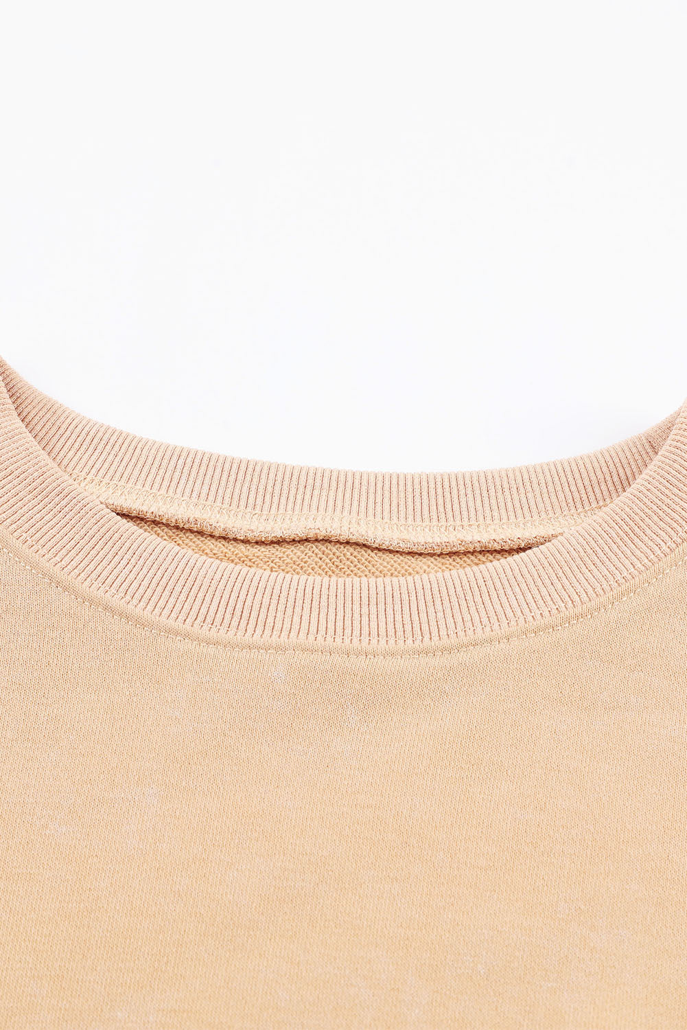 Green Drop Shoulder Ribbed Trim Oversized Sweatshirt