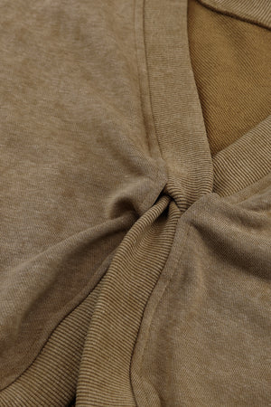 Gray Mineral Wash Twist Butterfly Oversize Sweatshirt