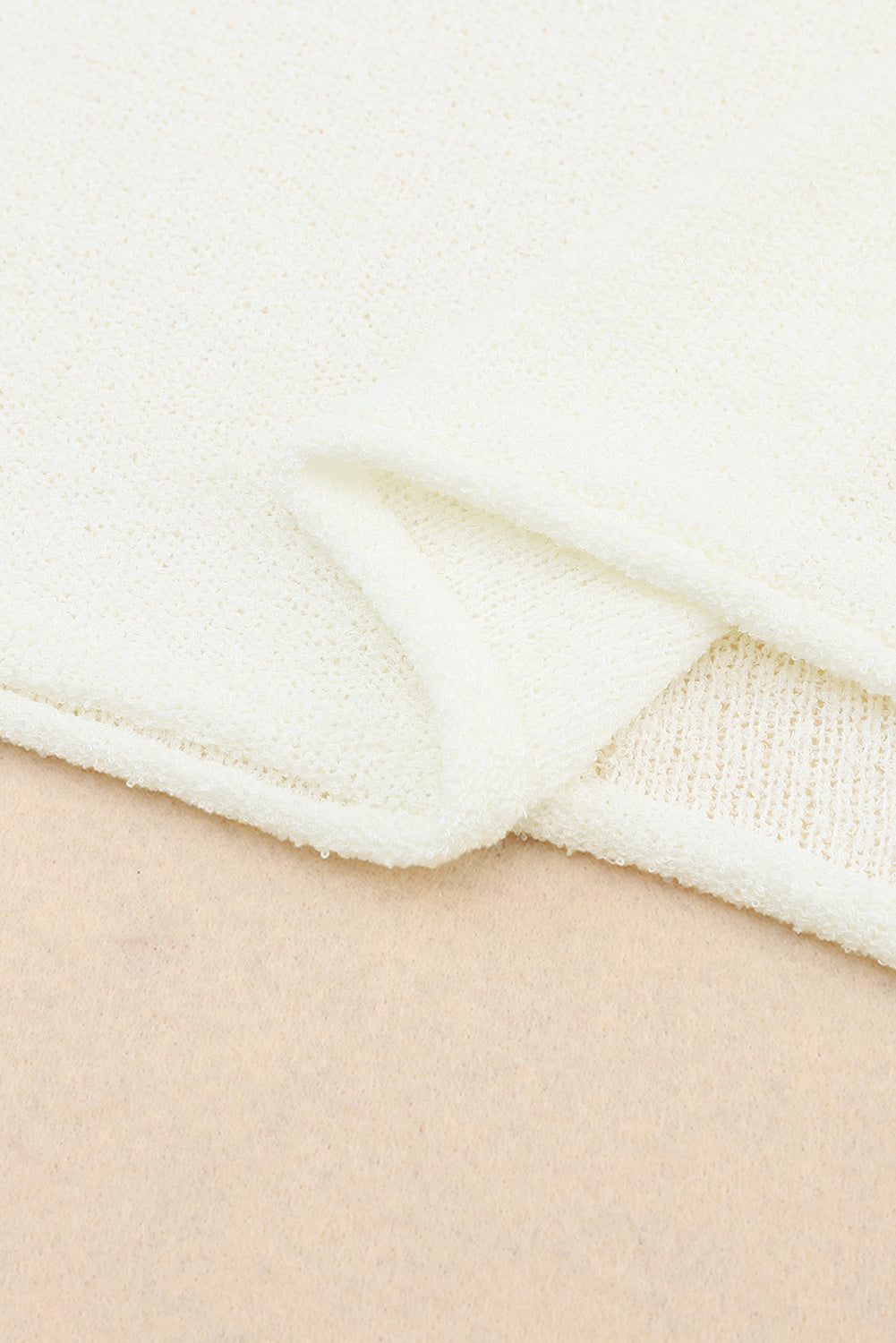 White Plain Raglan Sleeve Casual Pullover Sweater