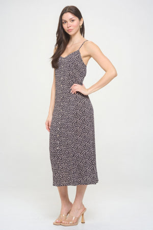 Floral Button Down Tied Back Maxi Dress