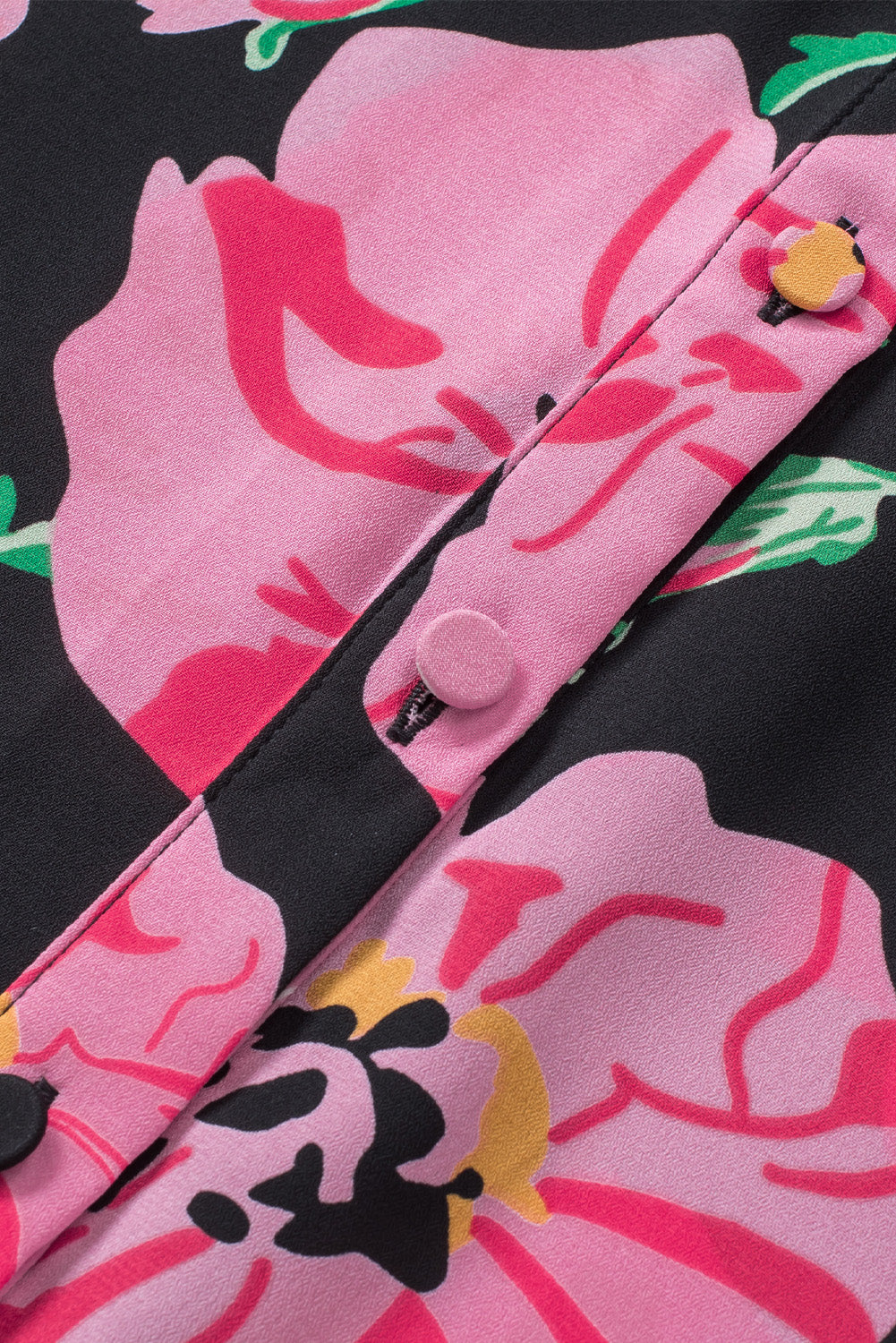 Multicolor Swirl Color Block Print Lantern Sleeve Shirt