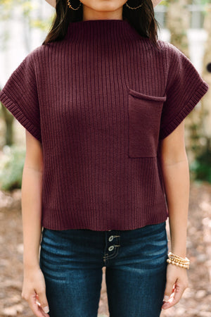 Green Patch Pocket Ribbed Knit Short Sleeve Sweater
