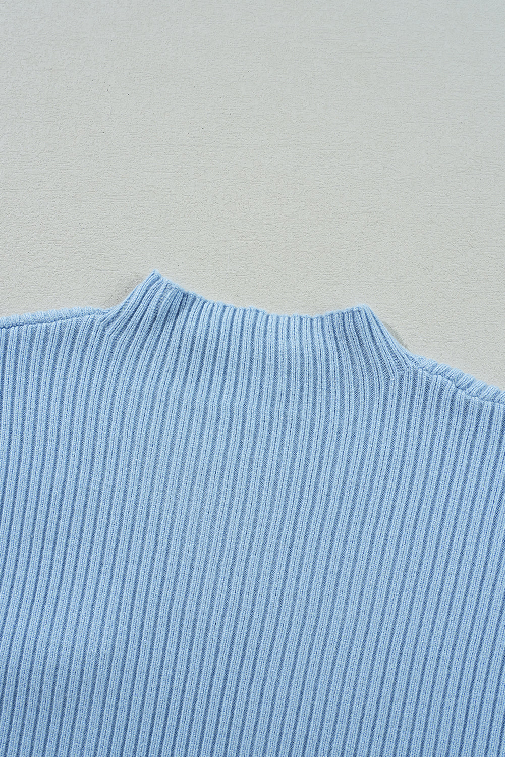 Green Patch Pocket Ribbed Knit Short Sleeve Sweater