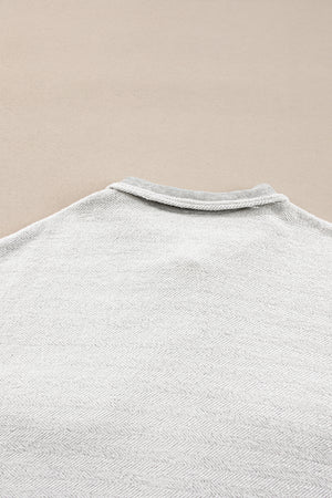 Gray Contrast Flap Pockets Relaxed Shacket