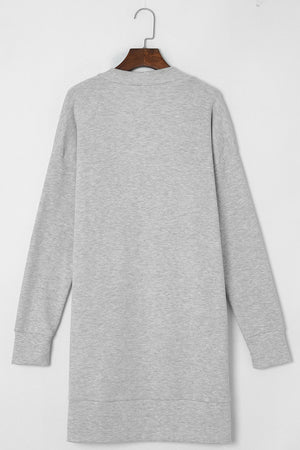 Beige Thermal Waffle Knit Pocketed Cardigan