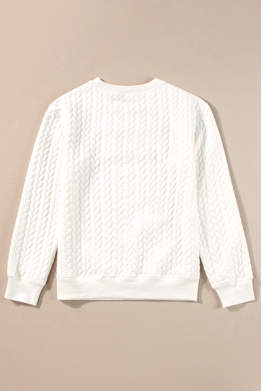 White Merry and Bright Quilted Sweatshirt