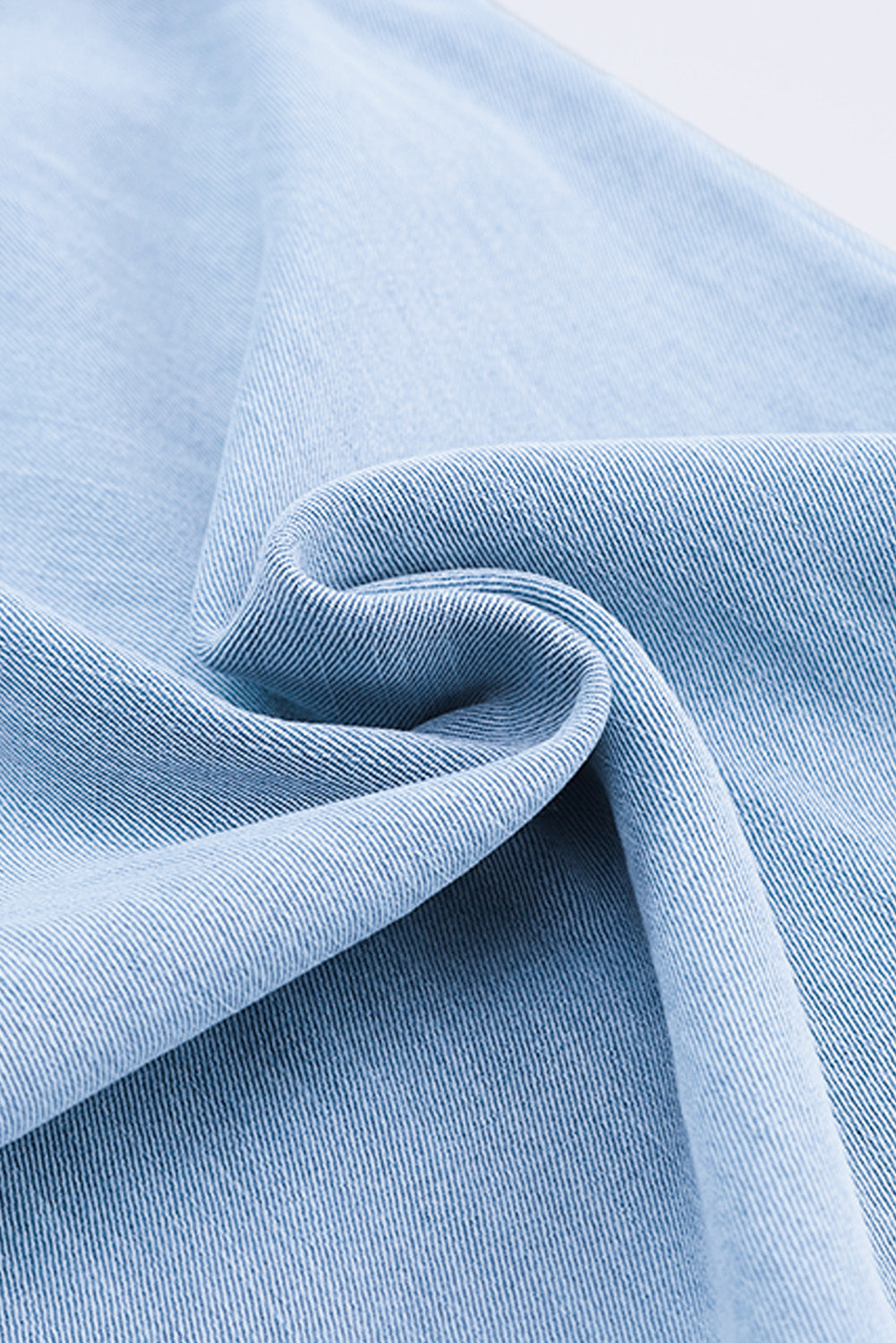 Blue High Waist Pocketed Wide Leg Tencel Jeans