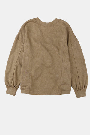 Gray Mineral Wash Twist Butterfly Oversize Sweatshirt