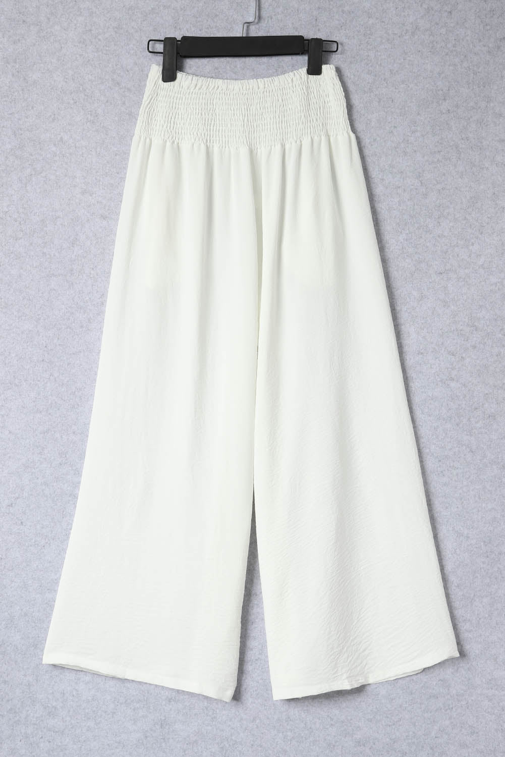 Red Smocked Pockets High Waisted Beach Pants