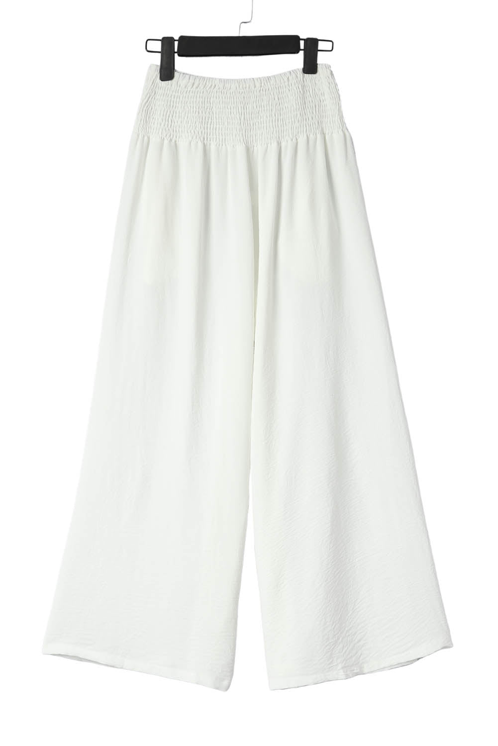 Red Smocked Pockets High Waisted Beach Pants