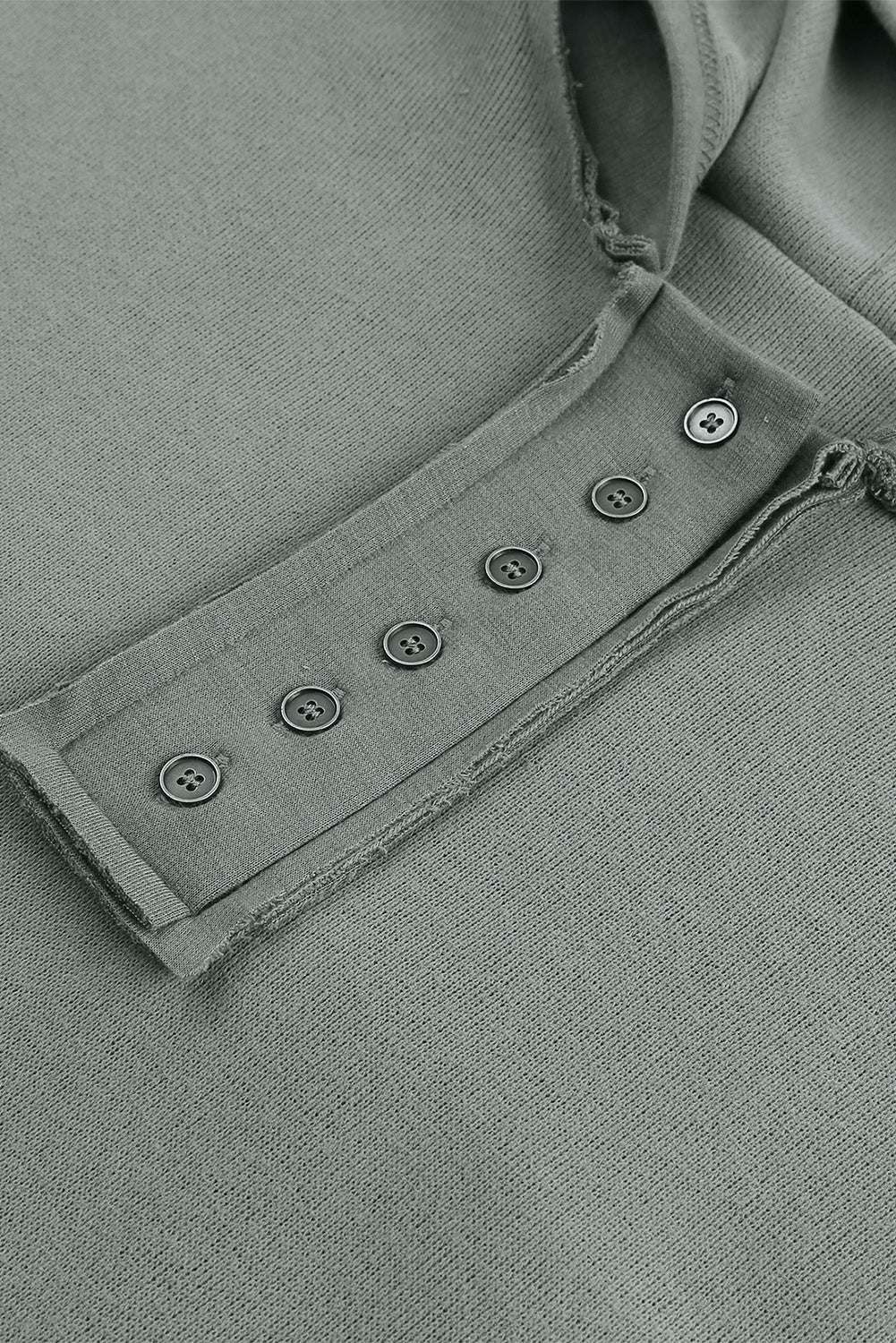Orange Basic & Casual Button Front Pullover Hoodie