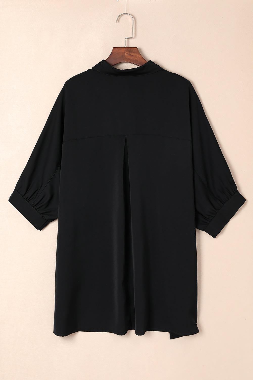 Green 3/4 Batwing Sleeve Oversize Button Up Shirt