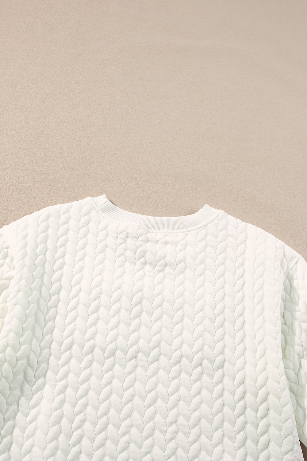 White Merry and Bright Quilted Sweatshirt