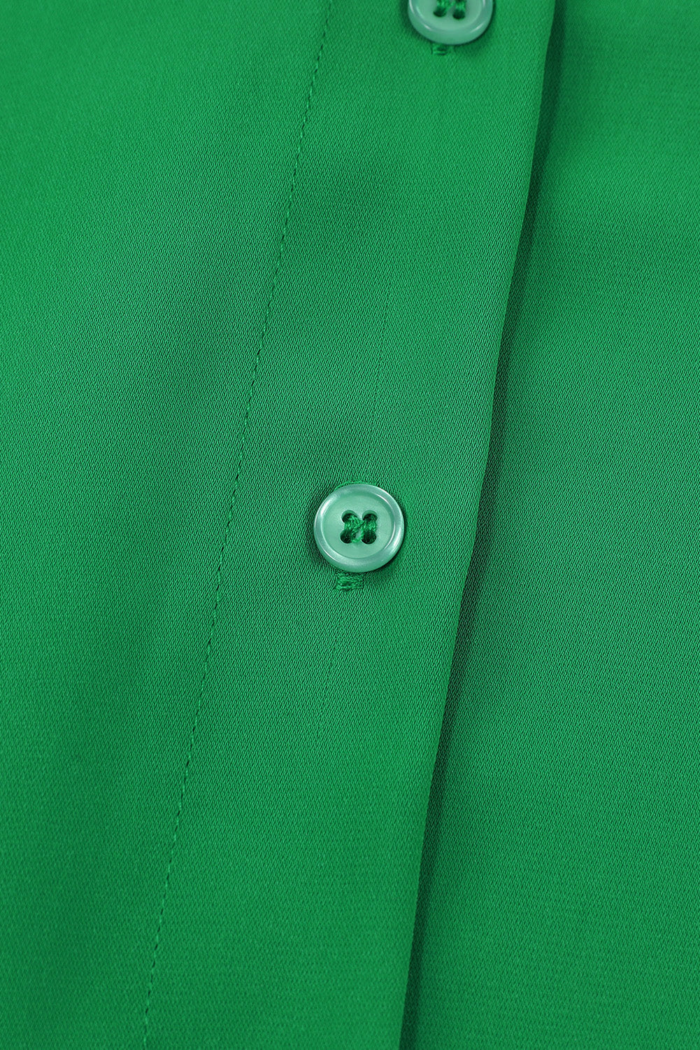 Green 3/4 Batwing Sleeve Oversize Button Up Shirt