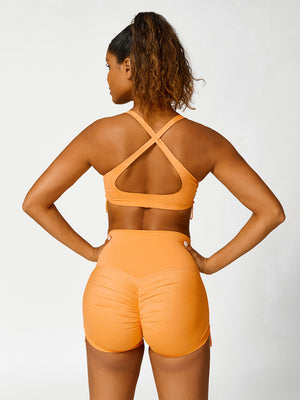 New drawstring yoga wear breathable solid color running tights