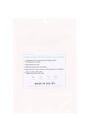 Cotton Stripe 3d Reusable Face Mask
