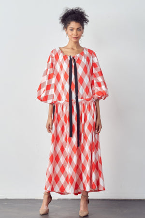 Balloon Sleeves Very Over Fit Pocketed Dress