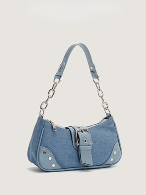 New bag niche texture baguette bag retro armpit bag